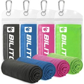 Superfiber Cooling Ice Neck Towels – Soft, Breathable, 4-Pack for Sports & Outdoor Activities