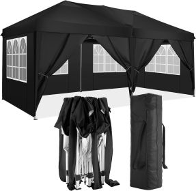 Folding Canopy – UPF 50+ with 6 Removable Sidewalls for Outdoor Events, 10' x 20'