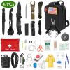 47-Pc Emergency Survival Kit – EDC Gear, First Aid & Tools with Pouch for Outdoor Adventures