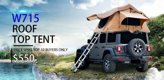 Roof Tent with 280TC Waterproof Lattice Cloth – Mobile Home Camping Essential