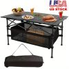 Adjustable Folding Table with Storage Bag – Lightweight Metal Tripod Base for Indoor & Outdoor