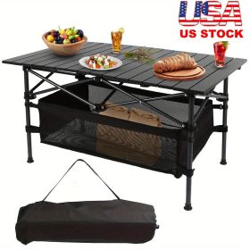 Adjustable Folding Table with Storage Bag – Lightweight Metal Tripod Base for Indoor & Outdoor