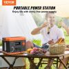 VEVOR Portable Power Station, Solar Generator 296Wh 300W Backup Lithium Battery