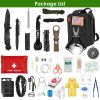 47-Pc Emergency Survival Kit – EDC Gear, First Aid & Tools with Pouch for Outdoor Adventures