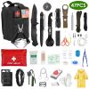47-Pc Emergency Survival Kit – EDC Gear, First Aid & Tools with Pouch for Outdoor Adventures