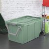 Extra Large Storage Bin, 40 Gallon Wheeled Plastic Storage Container with Handle, Green, Pack of 2