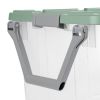 Extra Large Storage Bin, 160 Quart Wheeled Clear Plastic Storage Container with Handle, Pack of 2