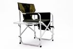2-Piece Padded Folding Outdoor Chairs with Side Table & Storage – Lightweight, Green
