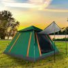 4-5 Person Waterproof Camping Tent with Mosquito Net Windows & Carry Bag, Green