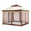 VEVOR 11x11ft Patio Gazebo – Pop-Up with Mosquito Net, Metal Frame & Waterproof Oxford Cloth