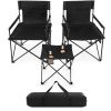 Outdoor Folding Camping Chair & Table Set with Carrying Bag