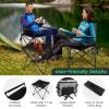 Outdoor Folding Camping Chair & Table Set with Carrying Bag