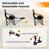 Folding Camping Chair with Footrest & Carry Bag