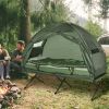34" x 76" Foldable Cot with Tent & Air Mattress