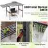 10.5' x 5' Grill Gazebo with Side Awning and Double-Tiered Top
