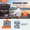 VEVOR Portable Toilet for Camping - Detachable Inner Bucket & Removable Paper Holder