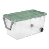 Extra Large Storage Bin, 160 Quart Wheeled Clear Plastic Storage Container with Handle, Pack of 2
