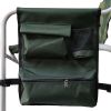 2-Piece Padded Folding Outdoor Chairs with Side Table & Storage – Lightweight, Green