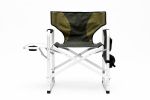 2-Piece Padded Folding Outdoor Chairs with Side Table & Storage – Lightweight, Green