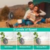 Rechargeable Foldable Camping Fan with Tripod & Hook