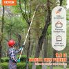 VEVOR Extendable Manual Pole Saw – 4.6-9.8 ft, Sharp Steel Blade, Lightweight Aluminum Handle for Branch & Shrub Pruning