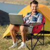 Folding Padded Camping Moon Chair with Carrying Bag