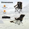 Folding Camping Chair with Footrest & Carry Bag
