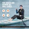 VEVOR Inflatable Paddle Board – Includes Kayak Seat, Pump, Paddle & Accessories - 10' x 33" x 6"