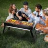Foldable Stainless Steel Charcoal BBQ Grill – Portable Tabletop for Outdoor Use
