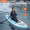 VEVOR Inflatable Paddle Board – Includes Kayak Seat, Pump, Paddle & Accessories - 10' x 33" x 6"