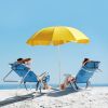 Short Oxford Cloth Beach Chair Blue