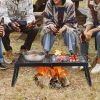 VEVOR Folding Campfire Grill – Heavy-Duty Steel Mesh, 22.4", Portable with Legs & Carry Bag