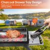 Foldable Stainless Steel Charcoal BBQ Grill – Portable Tabletop for Outdoor Use