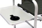 2-Piece Padded Folding Outdoor Chairs with Side Table & Storage – Lightweight, Green