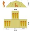 9-Person Camping Tent, Blue & Yellow Fabric