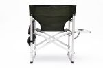 2-Piece Padded Folding Outdoor Chairs with Side Table & Storage – Lightweight, Green