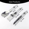 Foldable Outdoor Ultralight Stainless Steel Utensil Set