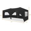 Folding Canopy – UPF 50+ with 6 Removable Sidewalls for Outdoor Events, 10' x 20'