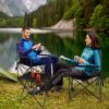 Outdoor Folding Camping Chair & Table Set with Carrying Bag