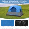 3-Person Camping Tent with Removable Floor Mat for Hiking & Travel
