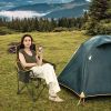 Folding Camping Chair with Footrest & Carry Bag