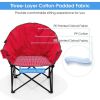 Folding Padded Camping Moon Chair with Carrying Bag