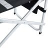 Padded Folding Chair with Side Table and Storage Pockets