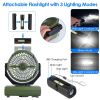 Rechargeable Oscillating Camping Fan