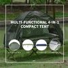 34" x 76" Foldable Cot with Tent & Air Mattress