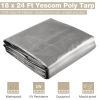 18x24ft Heavy Duty Poly Tarp/ Silver + Black
