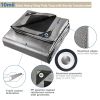 18x24ft Heavy Duty Poly Tarp/ Silver + Black