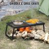 VEVOR Folding Campfire Grill – Heavy-Duty Steel Mesh, 22.4", Portable with Legs & Carry Bag
