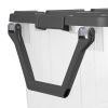 Extra Large Storage Bin, 160 Quart Wheeled Clear Plastic Storage Container with Handle, Pack of 3
