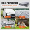 VEVOR 16x20ft Waterproof Tarp – 10 Mil Poly with Reinforced Grommets, Tear & UV Resistant
